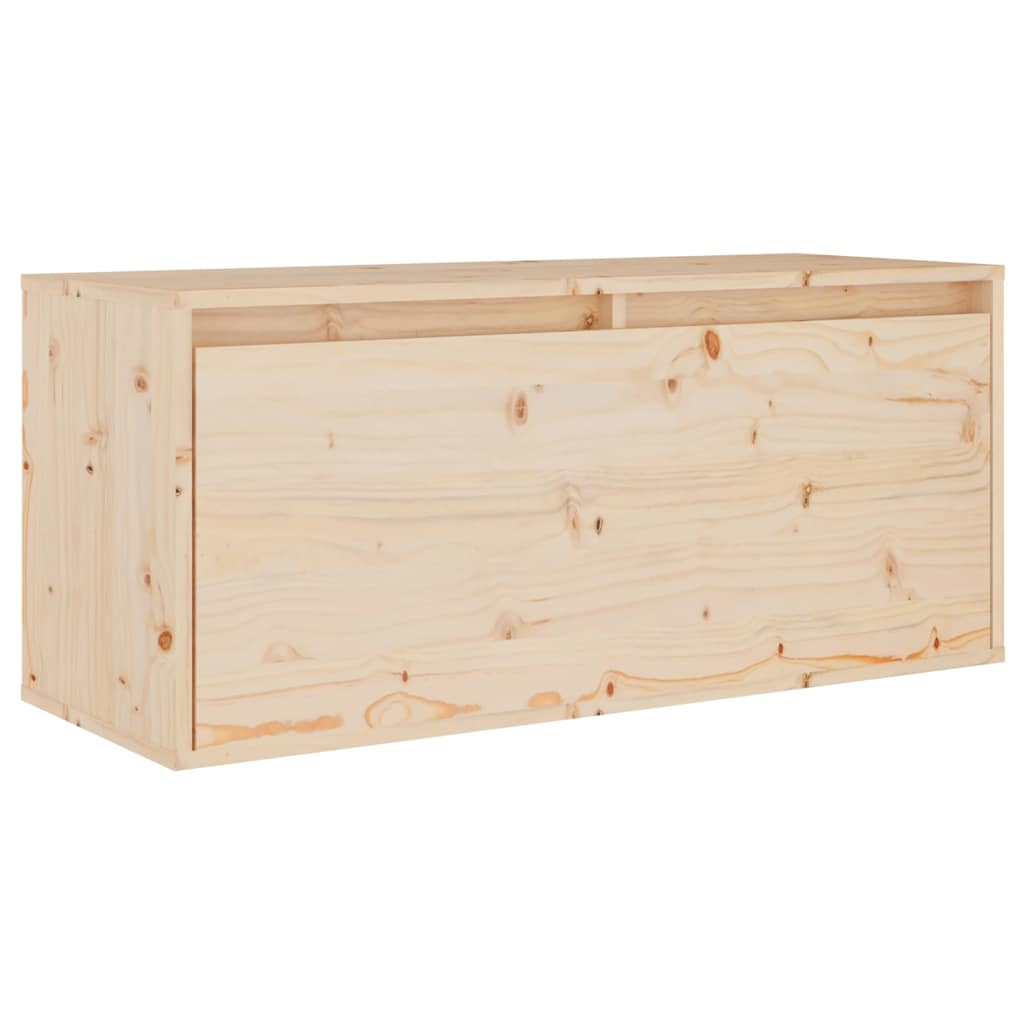 8 Piece Wall-mounted TV Cabinet Set Solid Wood Pine