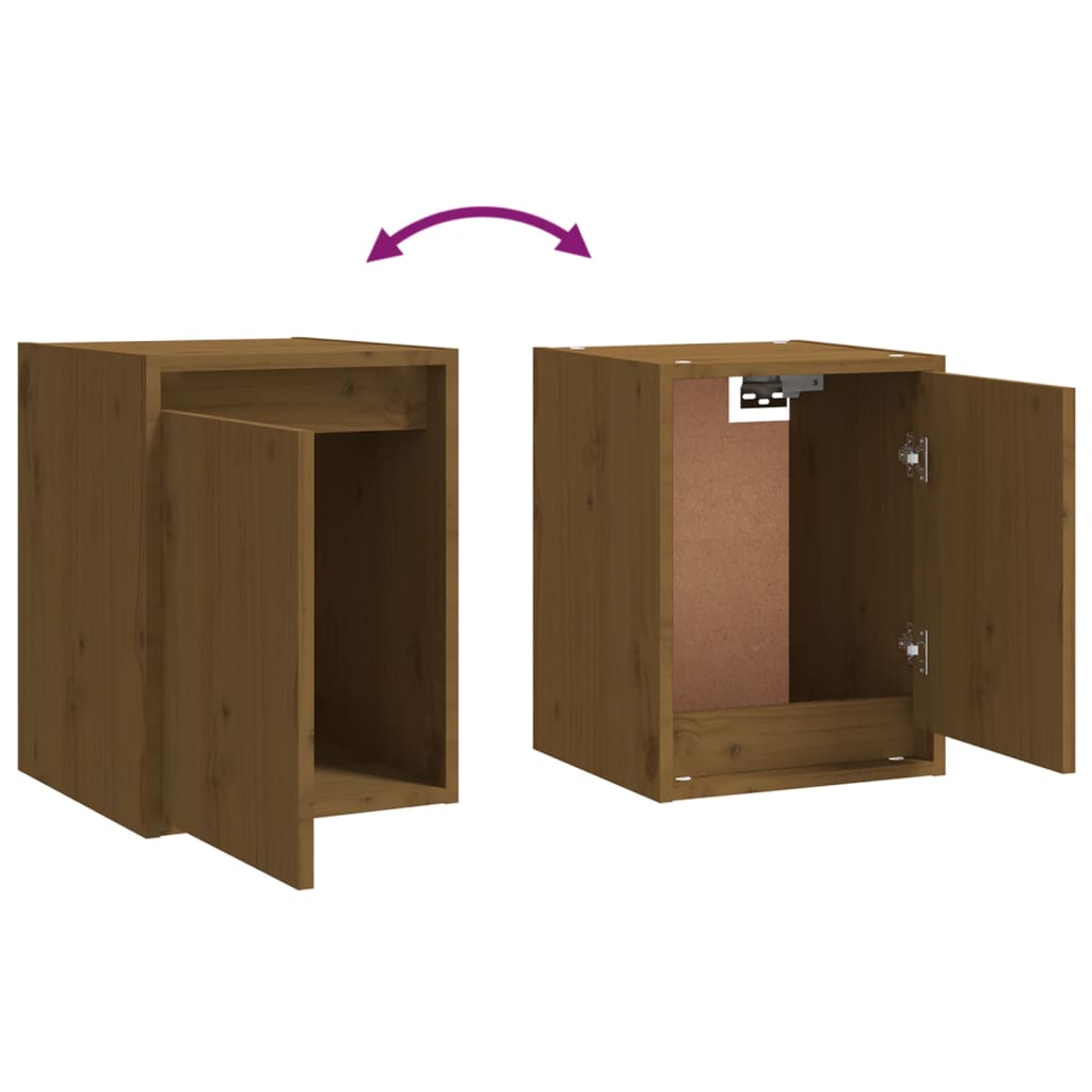 TV Cabinets 8 pcs Honey Brown Solid Wood Pine