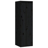 8 Piece Wall-mounted TV Cabinet Set Black Solid Wood Pine - Extra Image