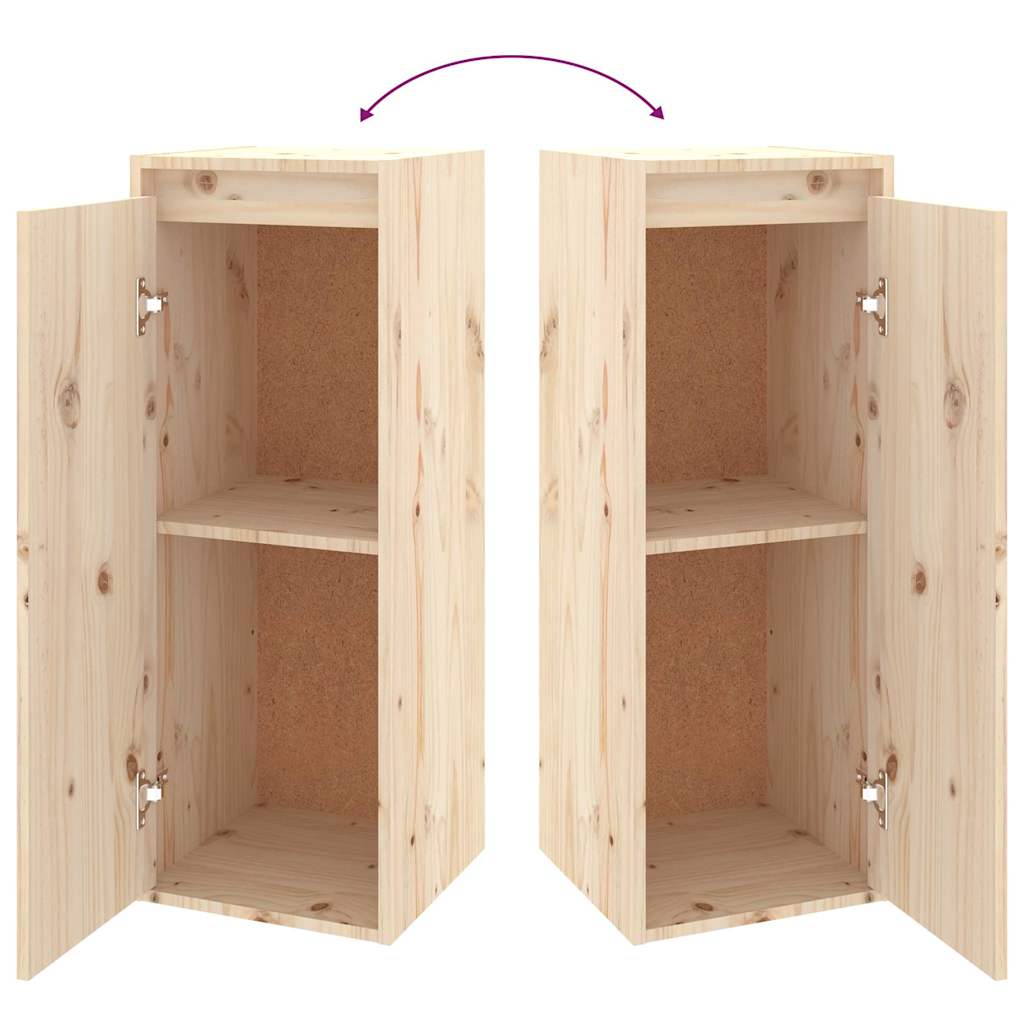 4 Piece TV Cabinet Set Solid Wood Pine