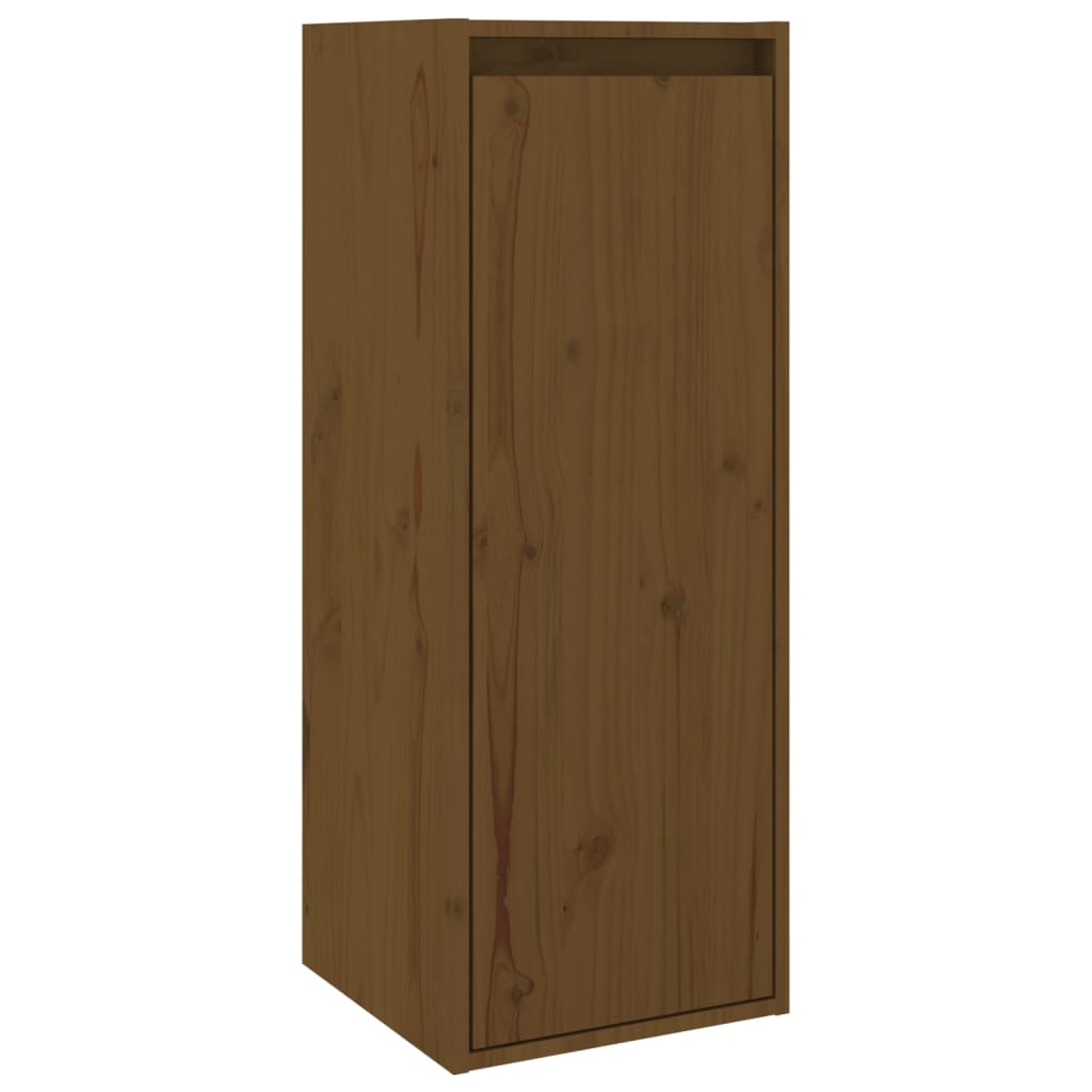 TV Cabinets 4 pcs Honey Brown Solid Wood Pine