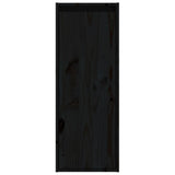 TV Cabinets 4 pcs Black Solid Wood Pine