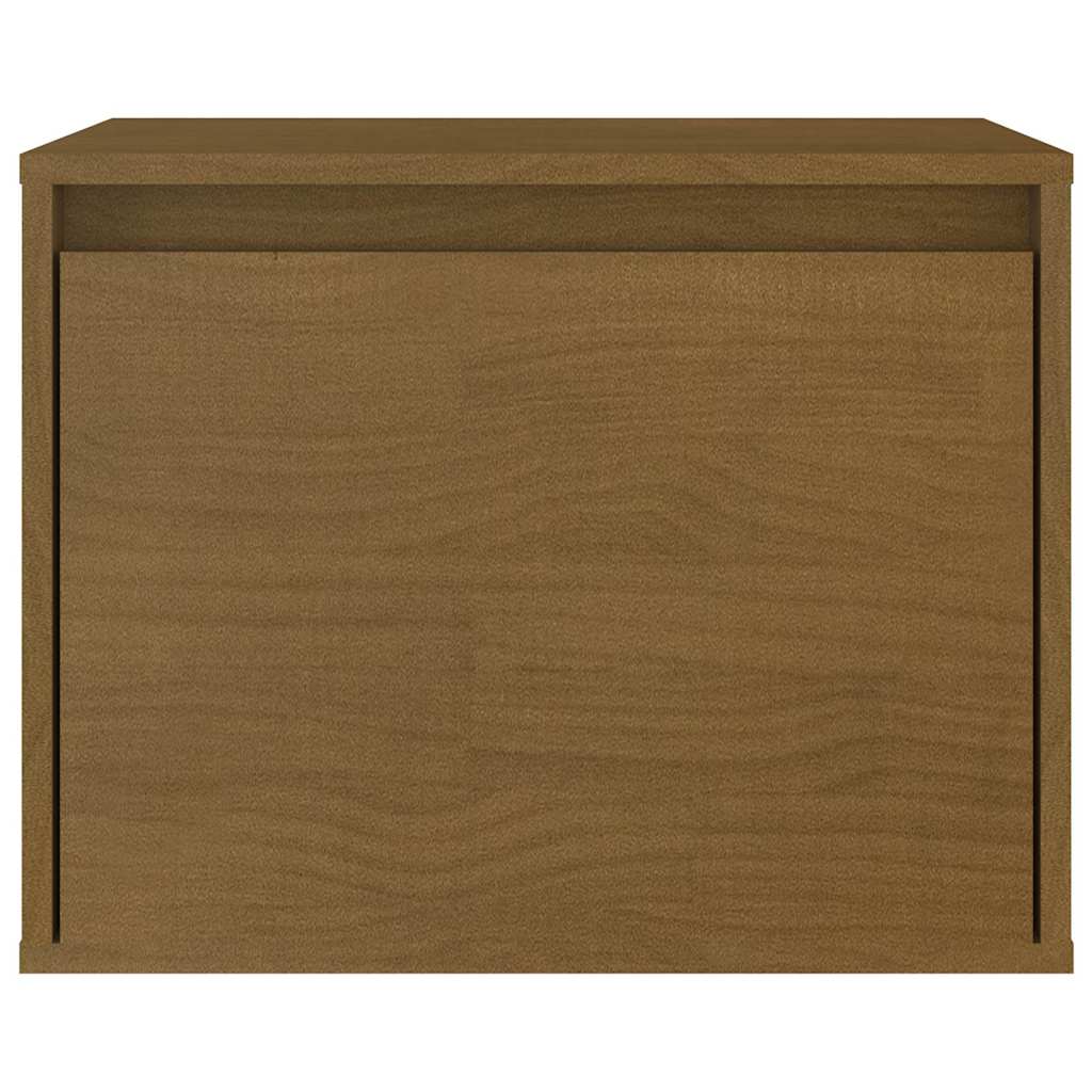 7 Piece TV Cabinet Set Honey Brown Solid Wood Pine