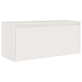 TV Cabinets 4 pcs White Solid Wood Pine
