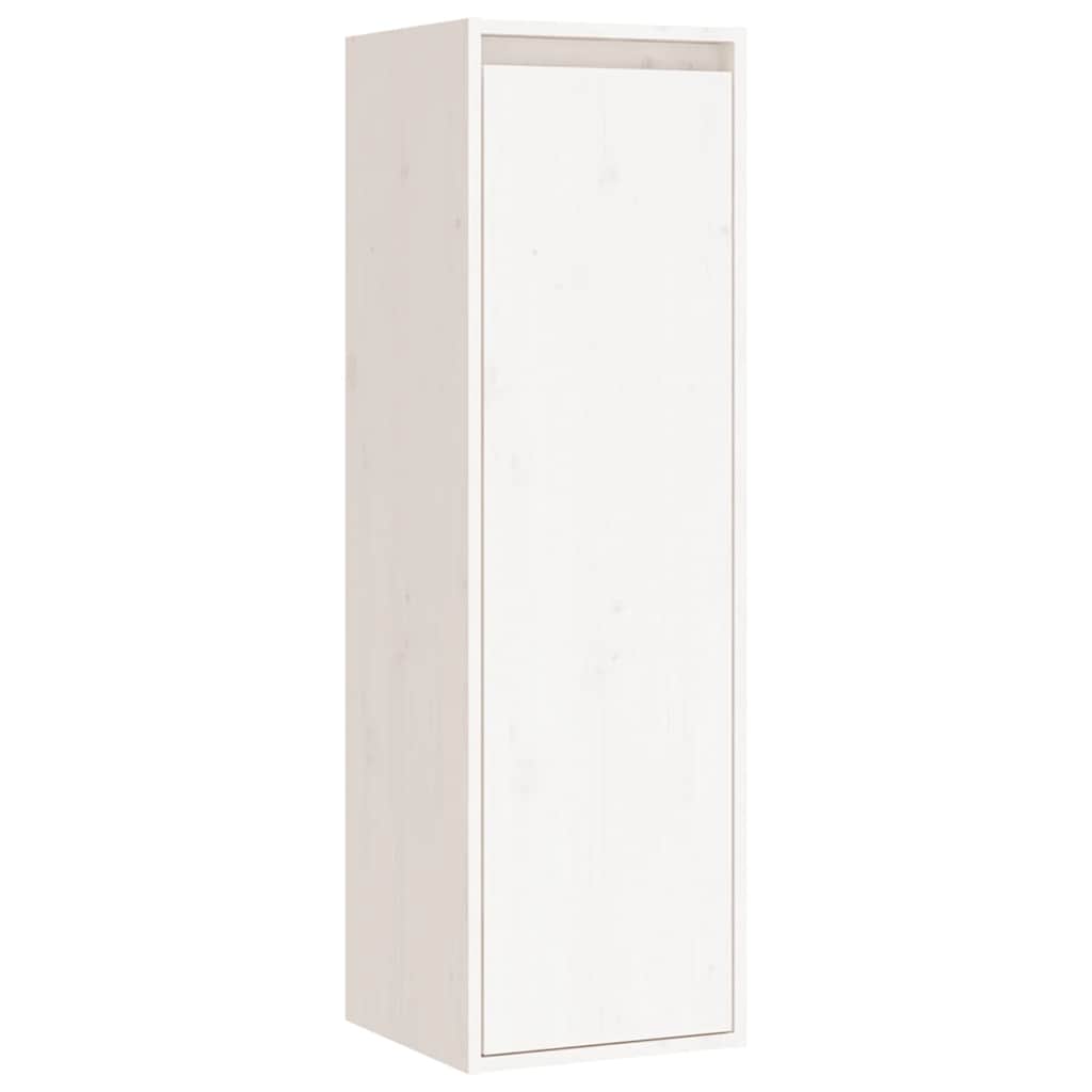TV Cabinets 4 pcs White Solid Wood Pine