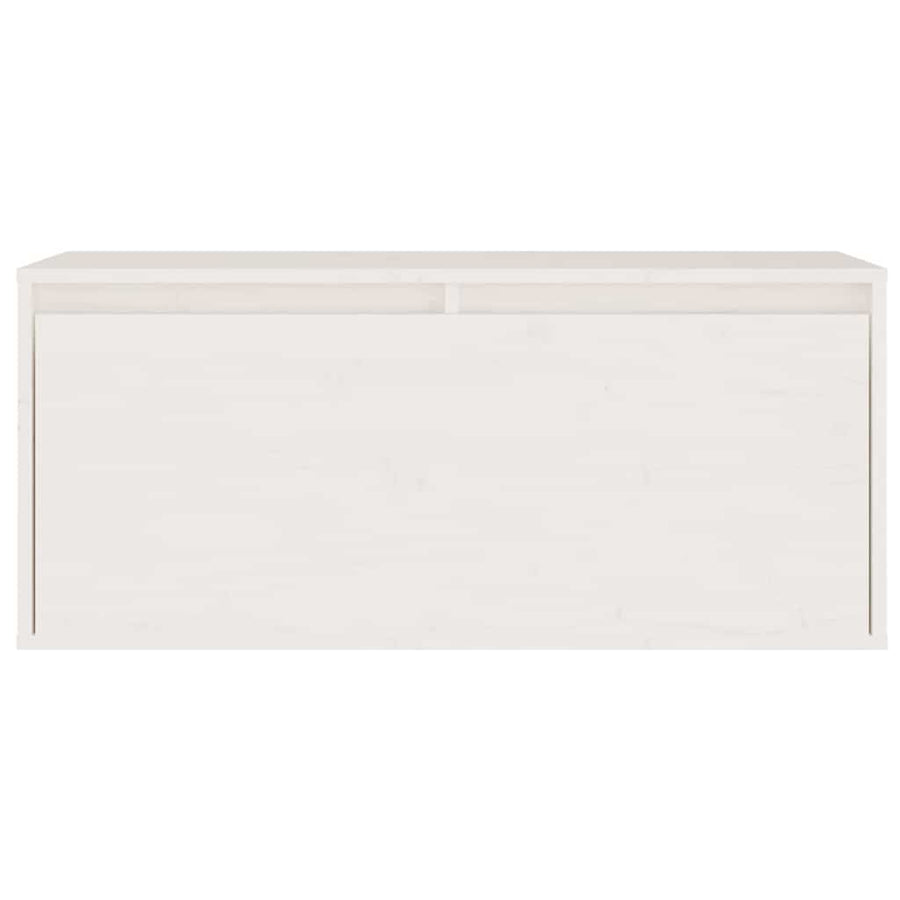 6 Piece TV Cabinet Set White Solid Wood Pine
