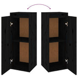 5 Piece TV Cabinet Set Black Solid Wood Pine - Extra Image