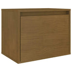 4 Piece TV Cabinet Set Honey Brown Solid Wood Pine