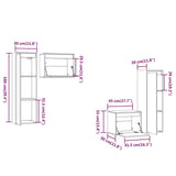 TV Cabinets 4 pcs Honey Brown Solid Wood Pine - Extra Image