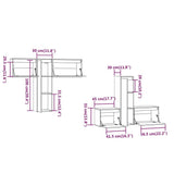TV Cabinets 6 pcs Honey Brown Solid Wood Pine