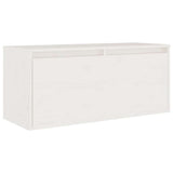 TV Cabinets 6 pcs White Solid Wood Pine - Low Angle