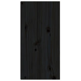 6 Piece TV Cabinet Set Black Solid Wood Pine