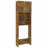 Washing Machine Cabinet Smoked Oak 64x25.5x190 cm - Front View
