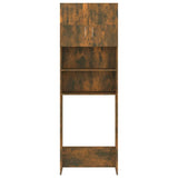 Washing Machine Cabinet Smoked Oak 64x25.5x190 cm - Side View