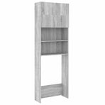 Washing Machine Cabinet Grey Sonoma 64x25.5x190 cm