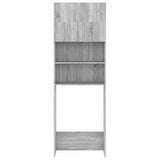 Washing Machine Cabinet Grey Sonoma 64x25.5x190 cm - Side View