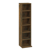 CD Cabinet Smoked Oak 21x20x88 cm Engineered Wood - Front View