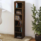 CD Cabinet Smoked Oak 21x20x88 cm Engineered Wood - Side View