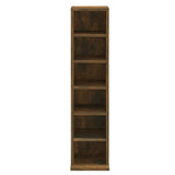 CD Cabinet Smoked Oak 21x20x88 cm Engineered Wood - 45-Degree Angle