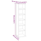 CD Cabinet Smoked Oak 21x20x88 cm Engineered Wood - Close-Up Angle