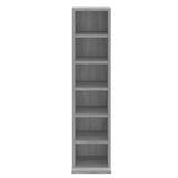 CD Cabinet Grey Sonoma 21x20x88 cm Engineered Wood - 45-Degree Angle