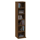 CD Cabinet Brown Oak 21x20x88 cm Engineered Wood - Top-Down View