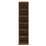 CD Cabinet Brown Oak 21x20x88 cm Engineered Wood - 45-Degree Angle