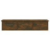 Wall Cabinet Smoked Oak 88x26x18.5 cm Engineered Wood