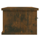 Wall Cabinet Smoked Oak 88x26x18.5 cm Engineered Wood - Rear View