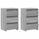 Bed Cabinets 2 pcs Grey Sonoma 40x35x62,5 cm Engineered Wood