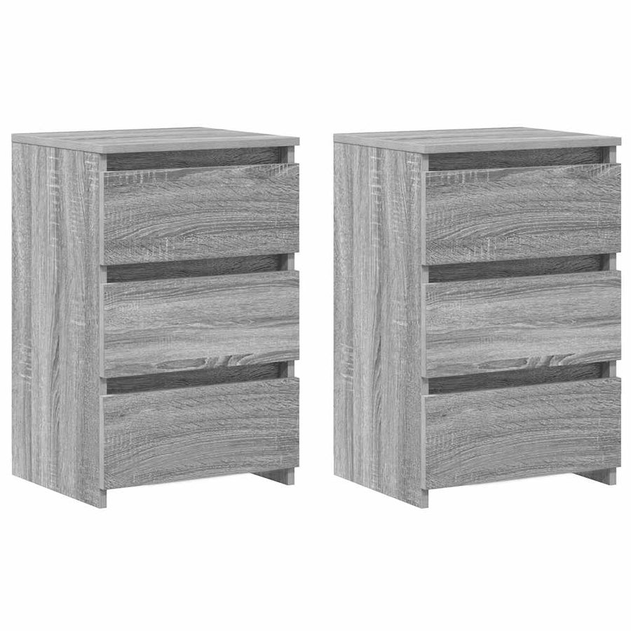 Bed Cabinets 2 pcs Grey Sonoma 40x35x62,5 cm Engineered Wood