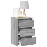 Bed Cabinets 2 pcs Grey Sonoma 40x35x62.5 cm Engineered Wood - Close-Up Angle
