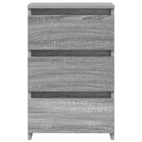 Bed Cabinets 2 pcs Grey Sonoma 40x35x62.5 cm Engineered Wood - Side View