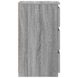 Bed Cabinets 2 pcs Grey Sonoma 40x35x62.5 cm Engineered Wood - Rear View