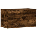 Storage Chest Smoked Oak 84x42x46 cm Engineered Wood - Front View