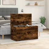 Storage Chest Smoked Oak 84x42x46 cm Engineered Wood - Side View