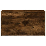Storage Chest Smoked Oak 84x42x46 cm Engineered Wood - Top-Down View
