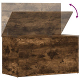 Storage Chest Smoked Oak 84x42x46 cm Engineered Wood - Low Angle