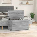 Storage Chest Grey Sonoma 84x42x46 cm Engineered Wood - Side View