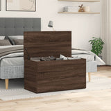 Storage Chest Brown Oak 84x42x46 cm Engineered Wood - Side View