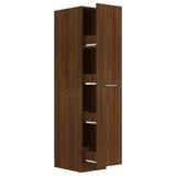 Apothecary Cabinet Brown Oak 30x42.5x150 cm Engineered Wood - Front View