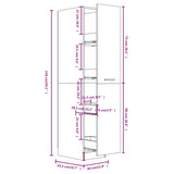 Apothecary Cabinet Brown Oak 30x42.5x150 cm Engineered Wood - Low Angle