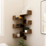 Wall Corner Shelves 2 pcs Smoked Oak 40x40x50 cm Engineered Wood