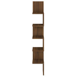 Wall Corner Shelf Brown Oak 20x20x127.5 cm Engineered Wood - Top-Down View