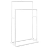 Freestanding Towel Rack White 48x24x78.5 cm Iron - Front View
