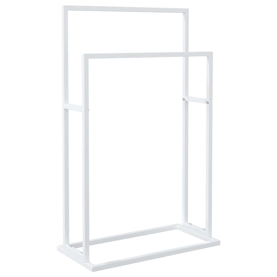 Freestanding Towel Rack White 48x24x78.5 cm Iron