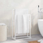 Freestanding Towel Rack White 48x24x78.5 cm Iron