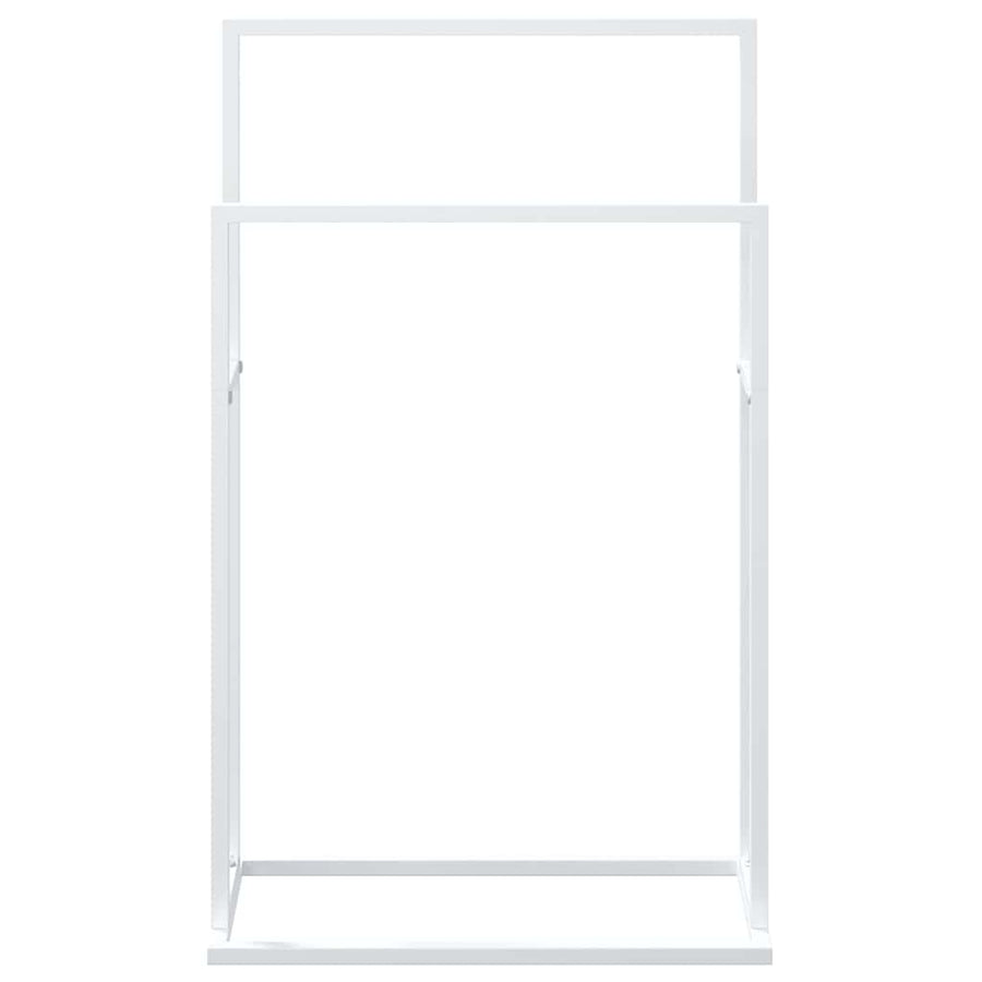 Freestanding Towel Rack White 48x24x78.5 cm Iron