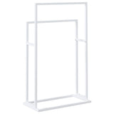 Freestanding Towel Rack White 48x24x78.5 cm Iron