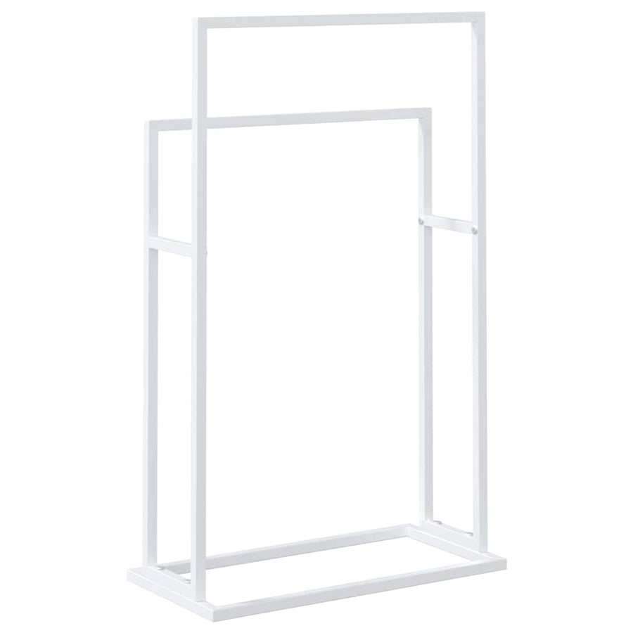 Freestanding Towel Rack White 48x24x78.5 cm Iron